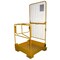 Vestil Yellow Steel Fold Down Platform with 84" Back 37"x37" 1000lb Capacity WP-3737-FD-84B - alternate 2
